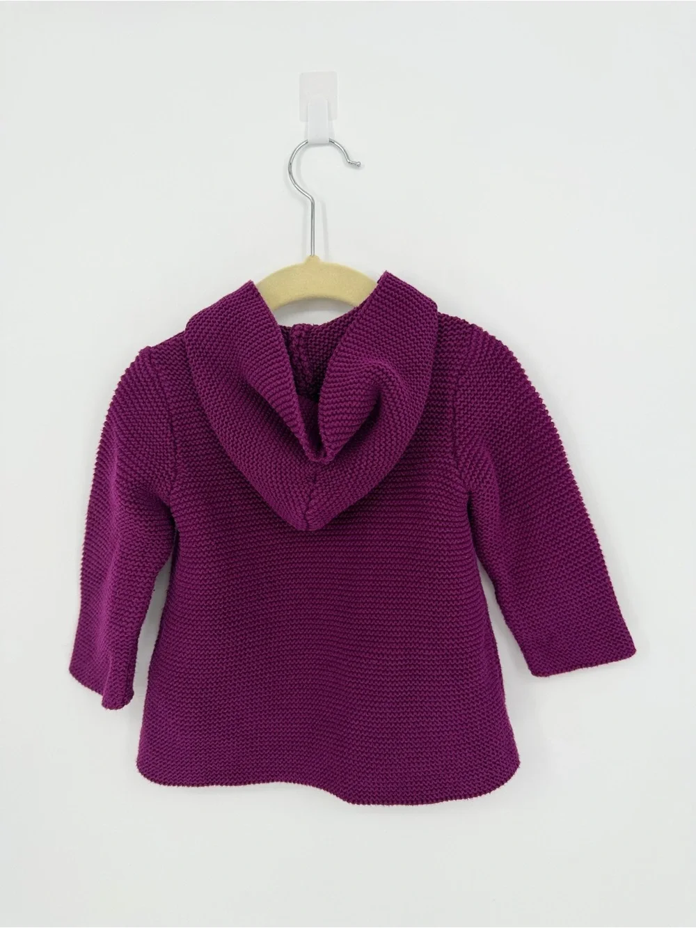 Y2K Baby Girl 12M Purple Cable Knit Pixie Jacket | First Impressions Play
